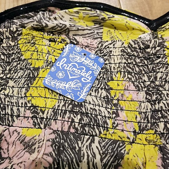 NWT Free People Boho Tube Top Sz M Women Strapless Coastal Tropical Flirty Flowy - Picture 8 of 12